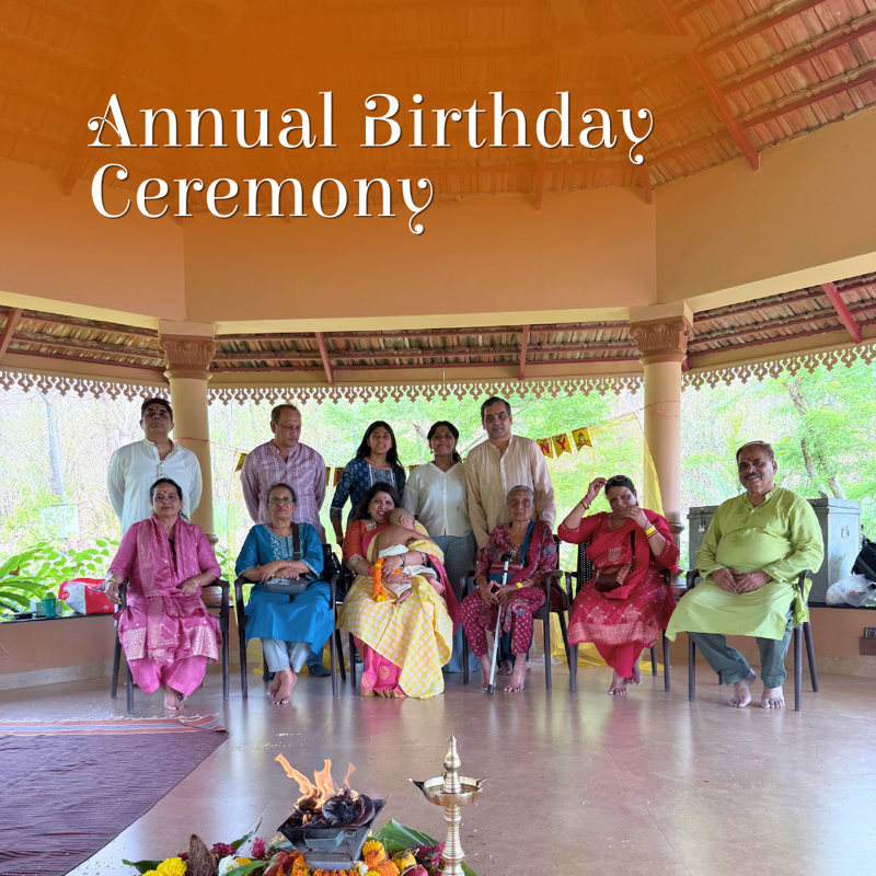Birthday Samskara ceremony at Govardhan Eco Village