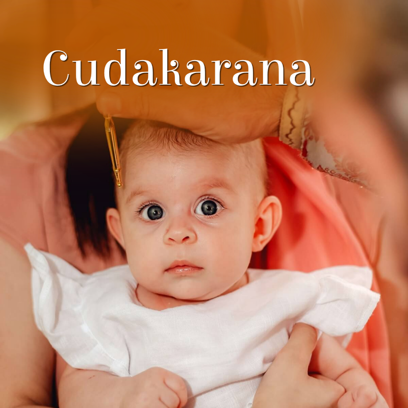Chudakarana ceremony at Govardhan Eco Village