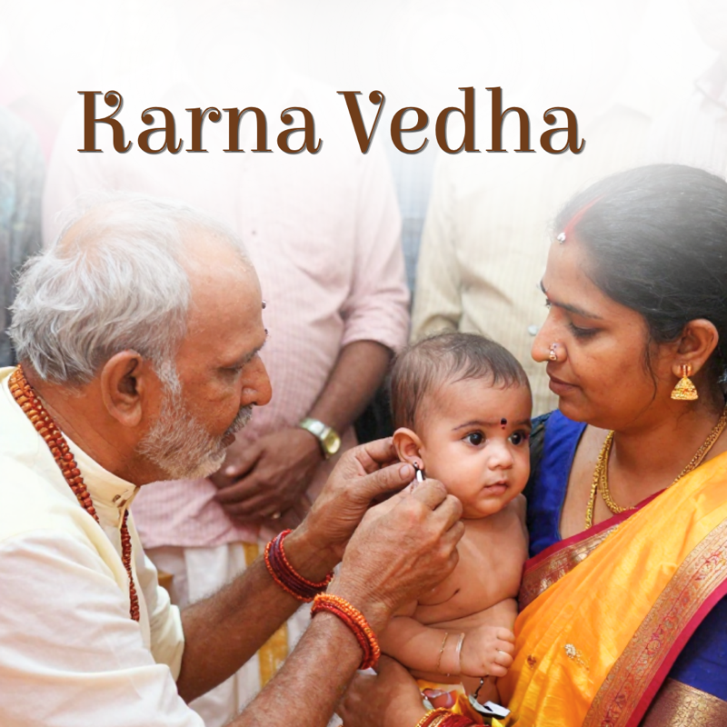 Karna Vedha ceremony at Govardhan Eco Village