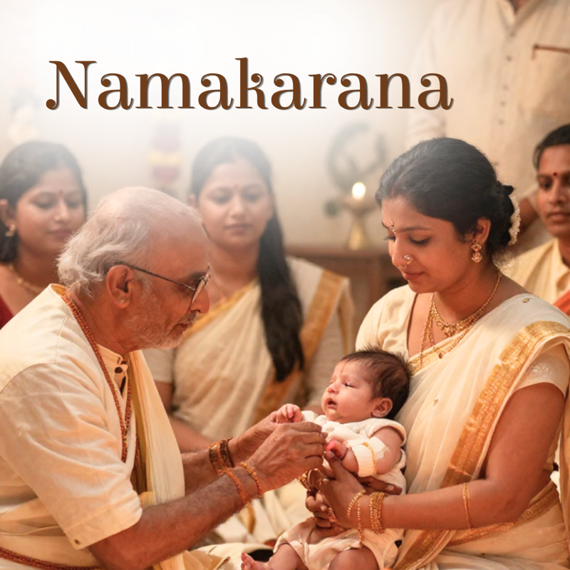 Namakarana ceremony at Govardhan Eco Village