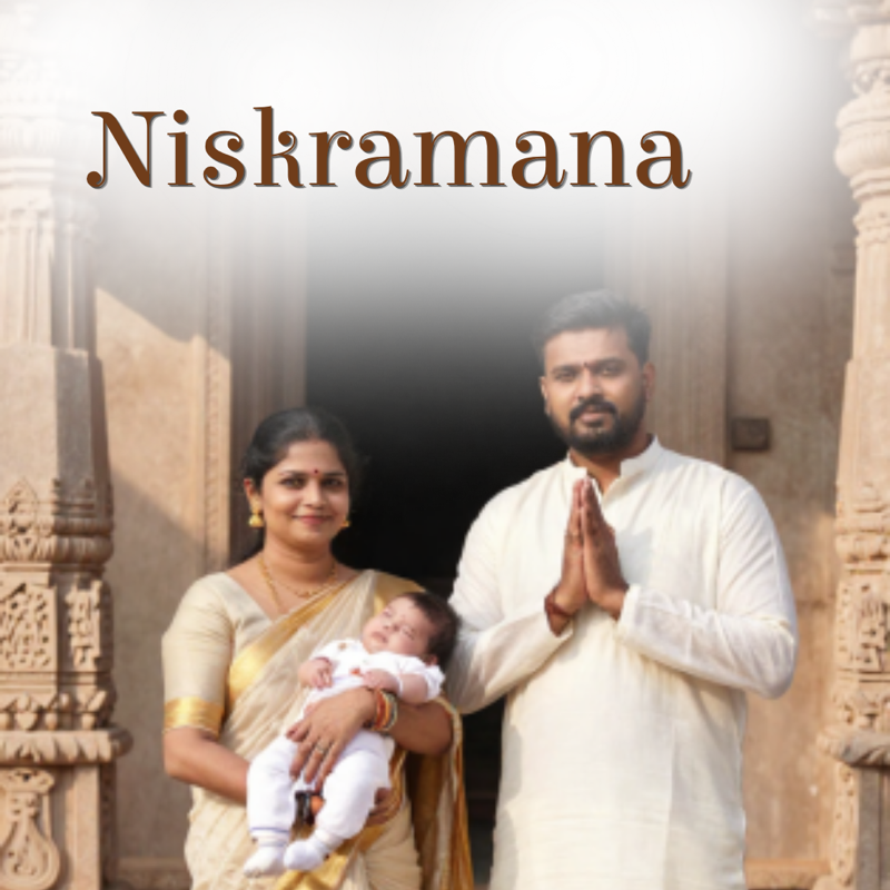 Niskramana ceremony at Govardhan Eco Village