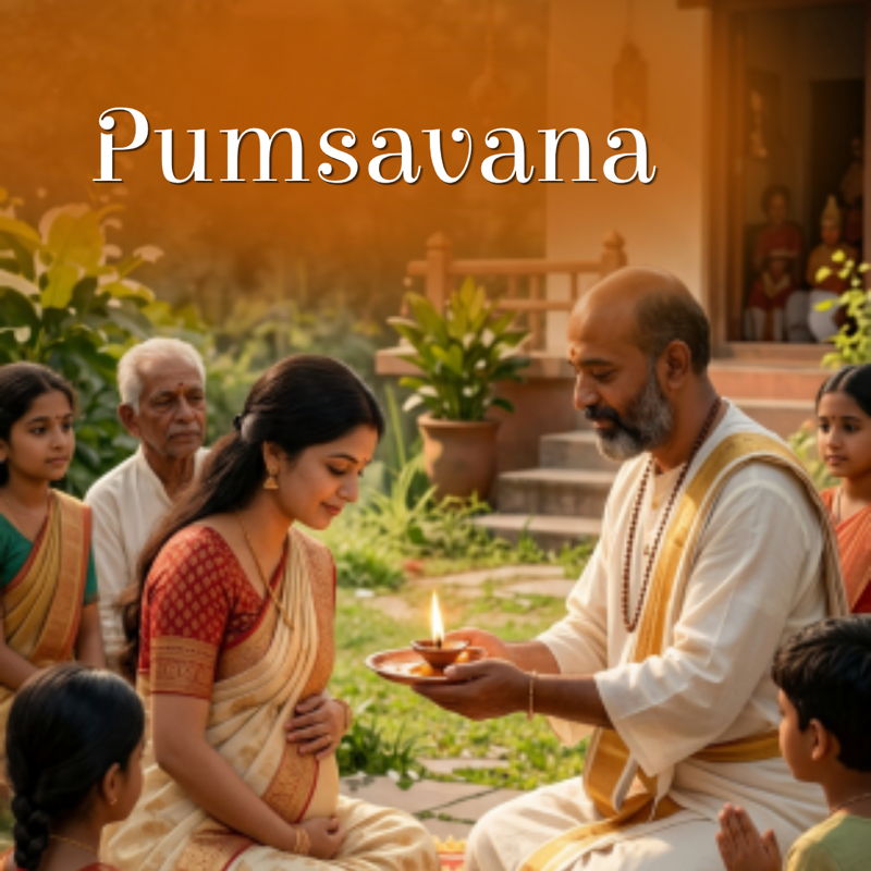 Pumsavana ceremony at Govardhan Eco Village