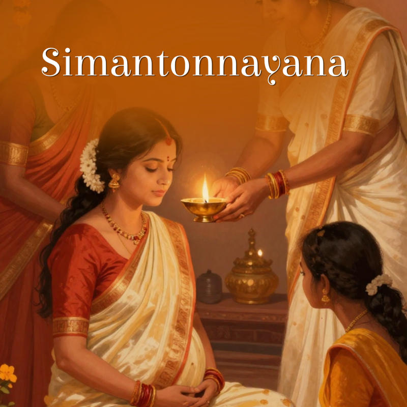 Simantonnayana ceremony at Govardhan Eco Village
